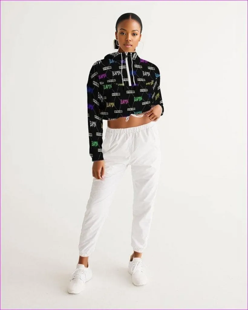 B.A.M.N in Color  Womens Cropped Windbreaker