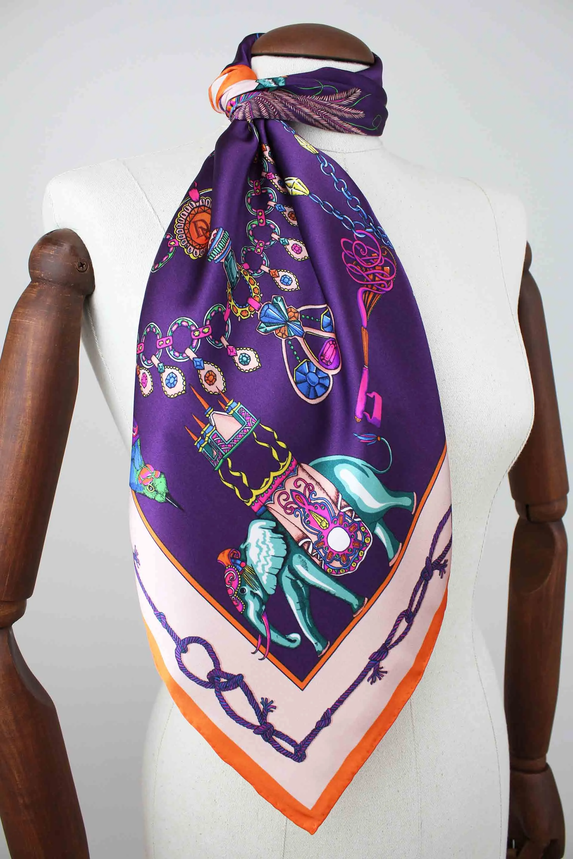 Barnes The Elephant Heirloom Purple Scarf