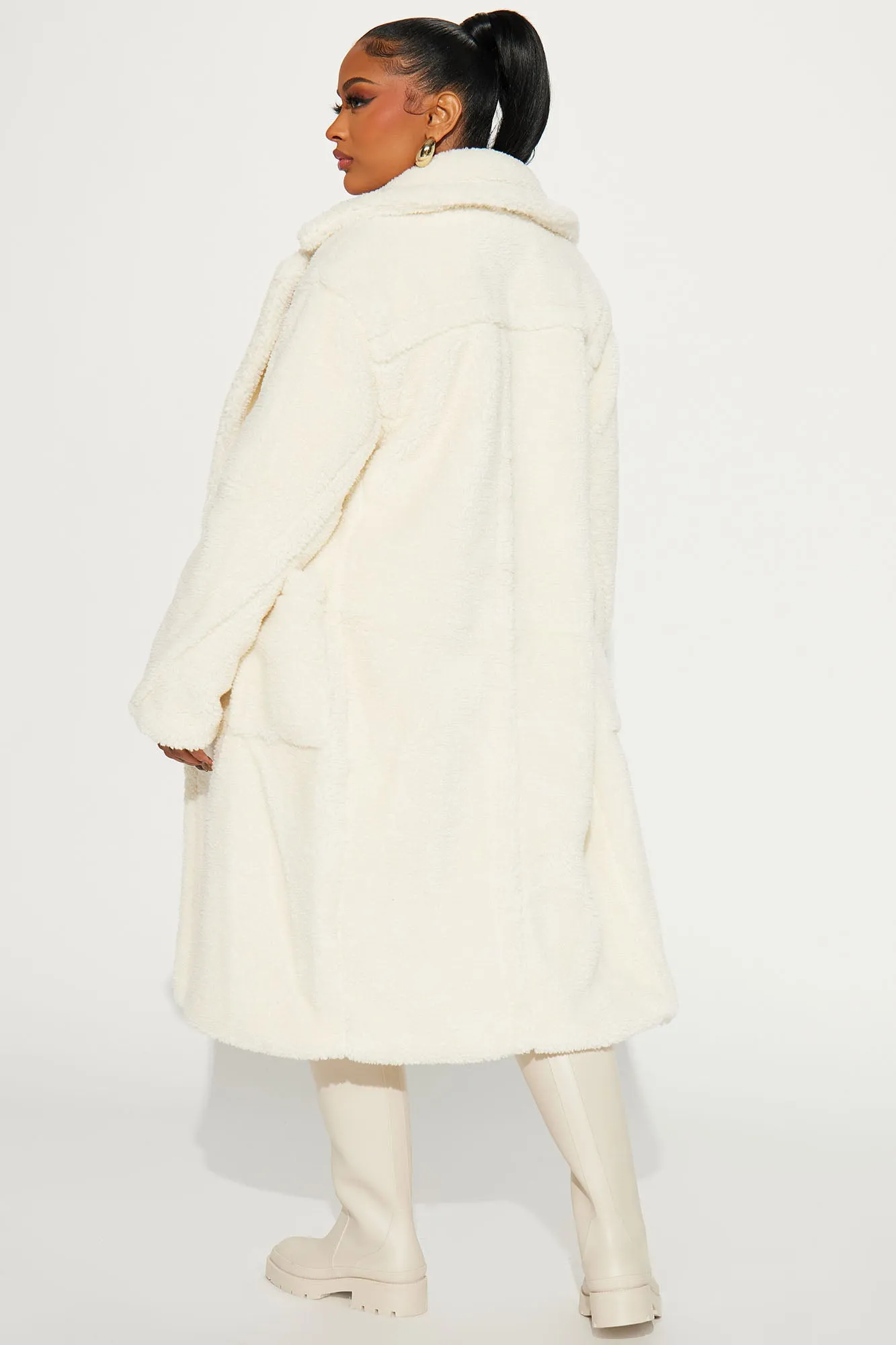 Be The Moment Sherpa Coat - Ivory