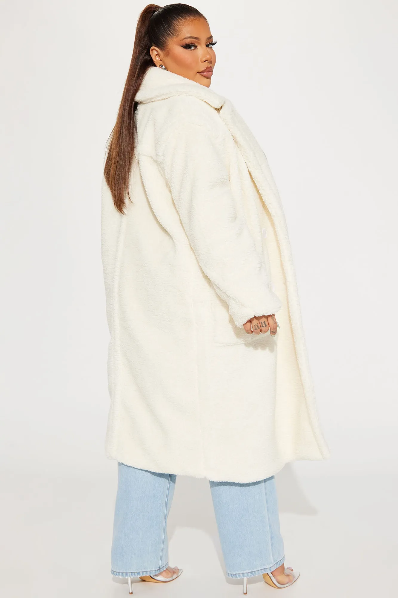 Be The Moment Sherpa Coat - Ivory