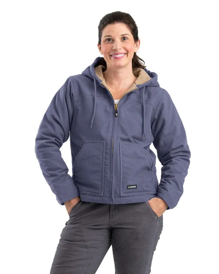 Berne - Women's Sherpa-Lined Softstone Duck Hooded Jacket