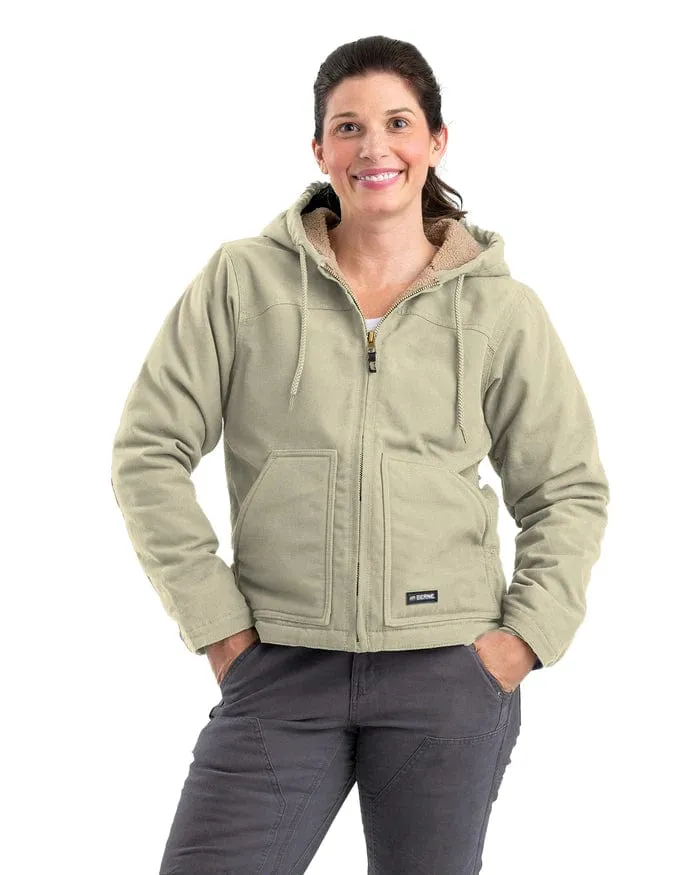 Berne - Women's Sherpa-Lined Softstone Duck Hooded Jacket