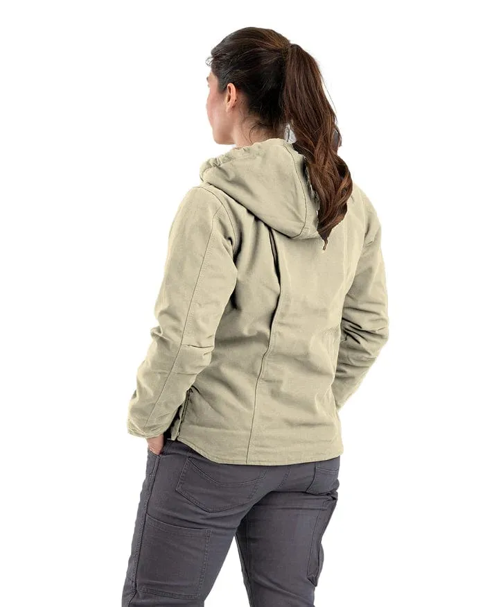 Berne - Women's Sherpa-Lined Softstone Duck Hooded Jacket