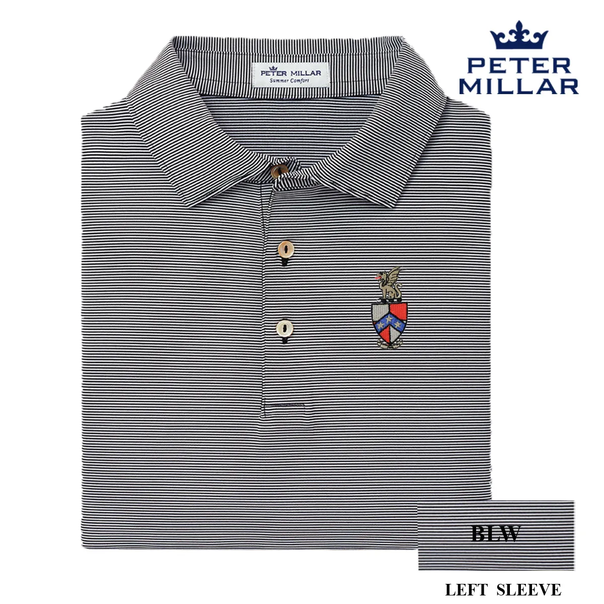 Beta Personalized Peter Millar Jubilee Stripe Stretch Jersey Polo