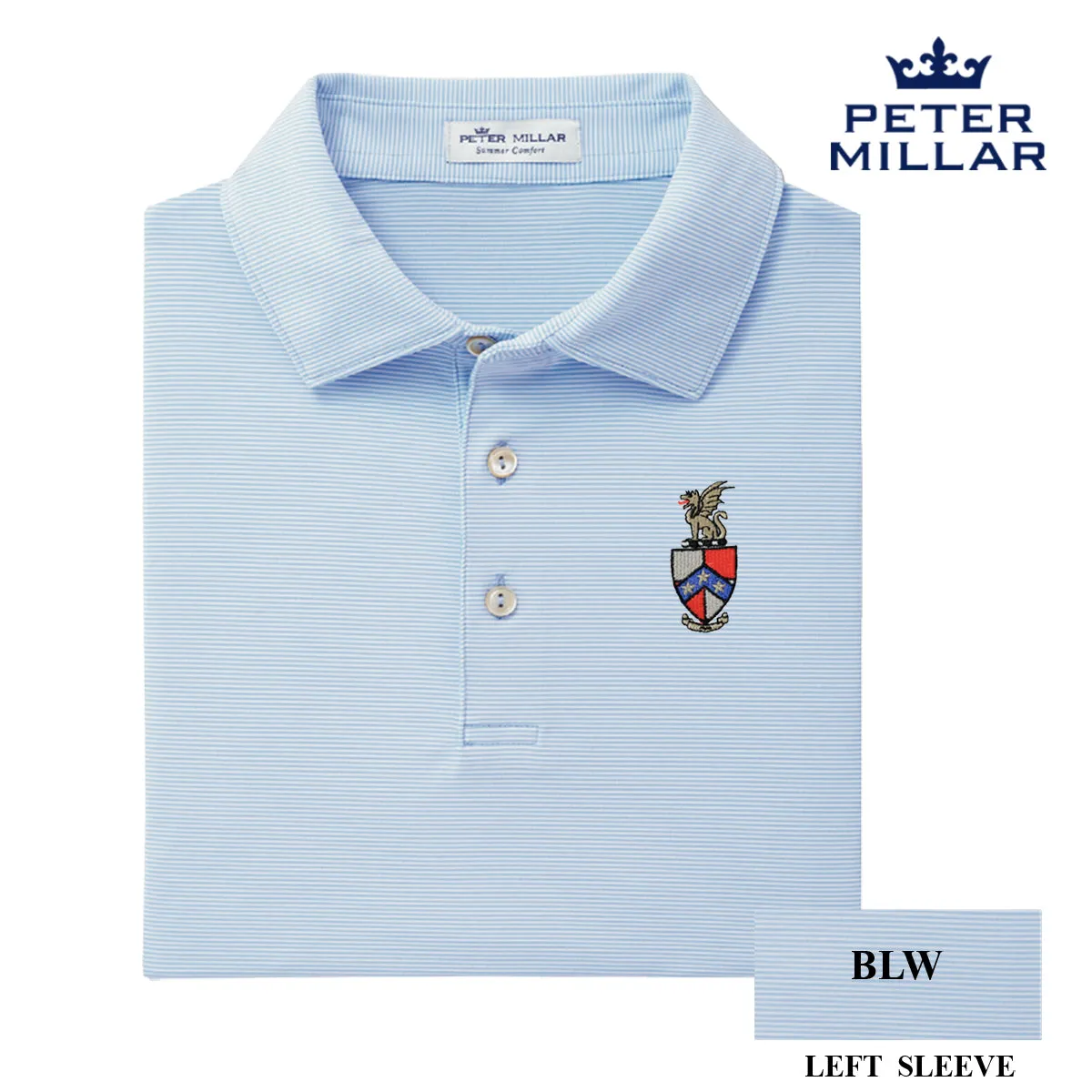 Beta Personalized Peter Millar Jubilee Stripe Stretch Jersey Polo