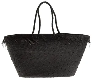 Black Knots Straw Bag