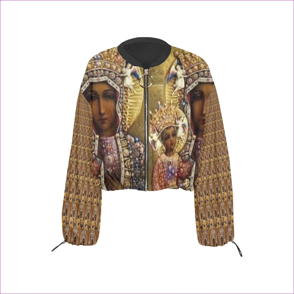 Black Madonna Cropped Chiffon Jacket - 2 variations