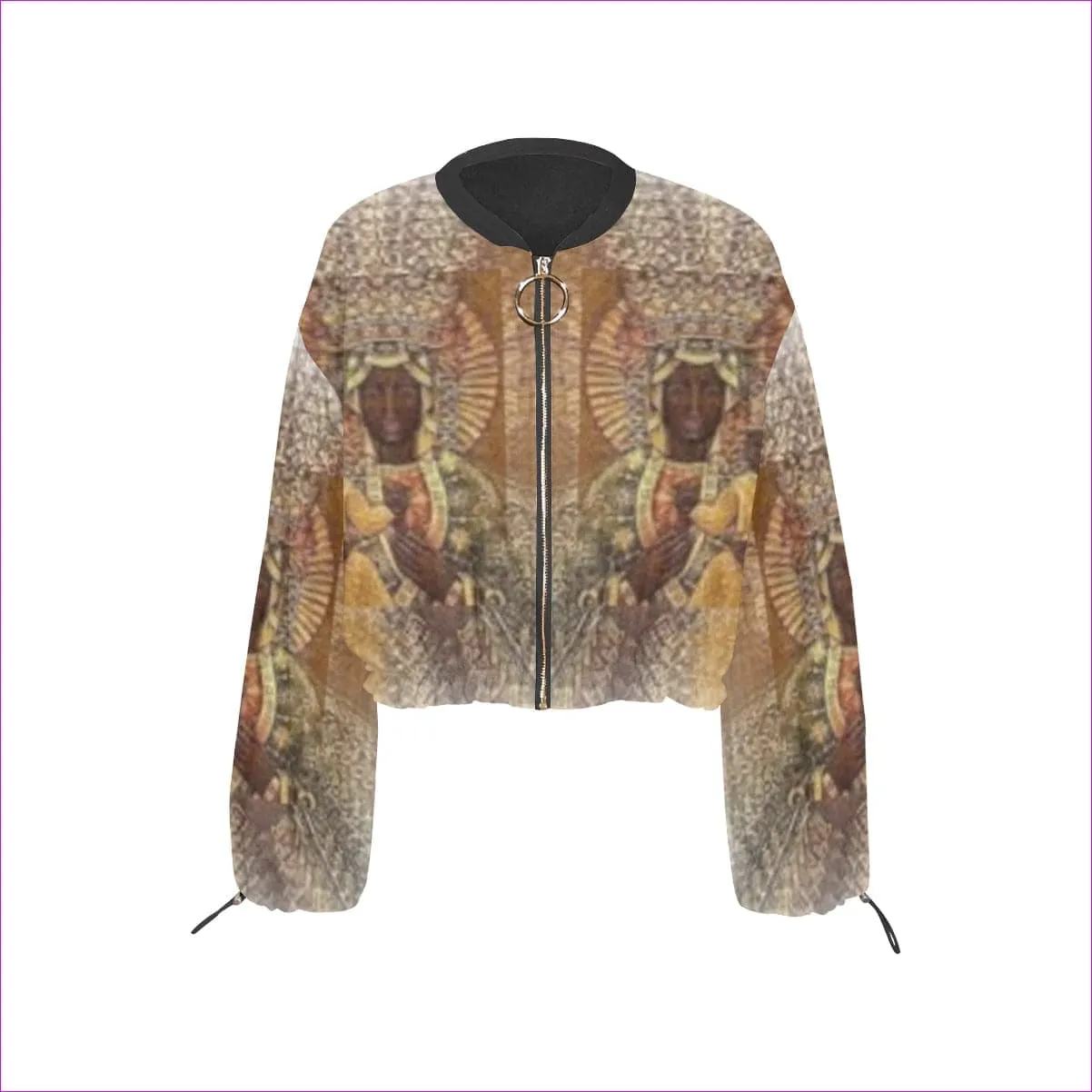 Black Madonna Cropped Chiffon Jacket - 2 variations