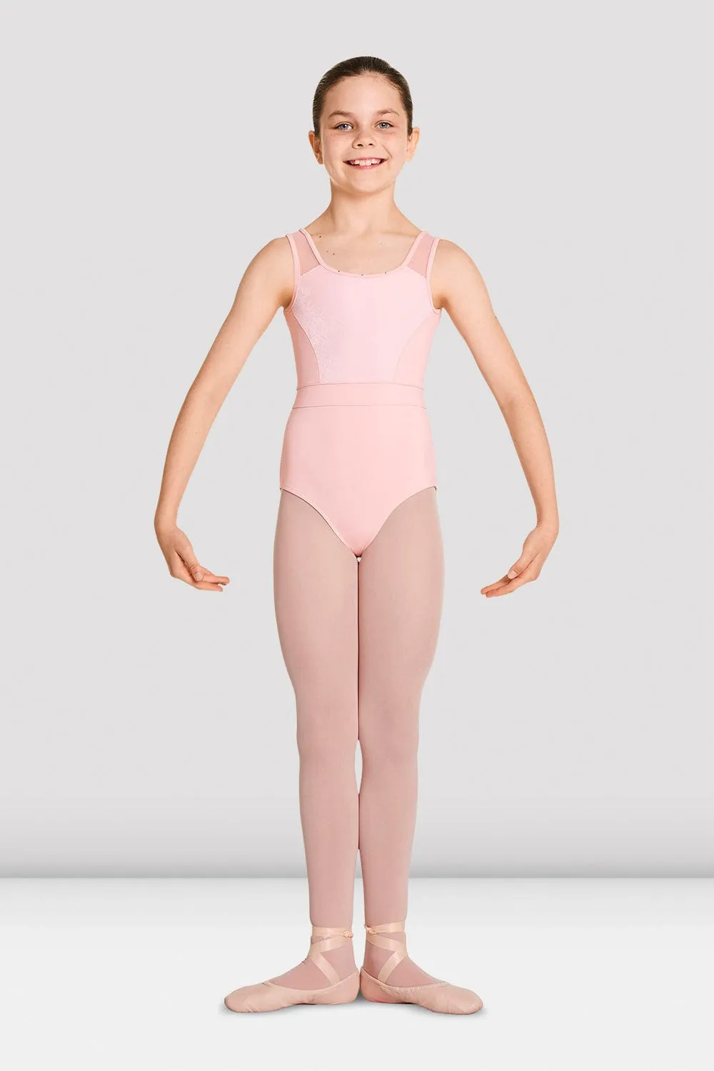 Bloch M457C Mirella Velvet Tank Mesh Back Leotard (Child)