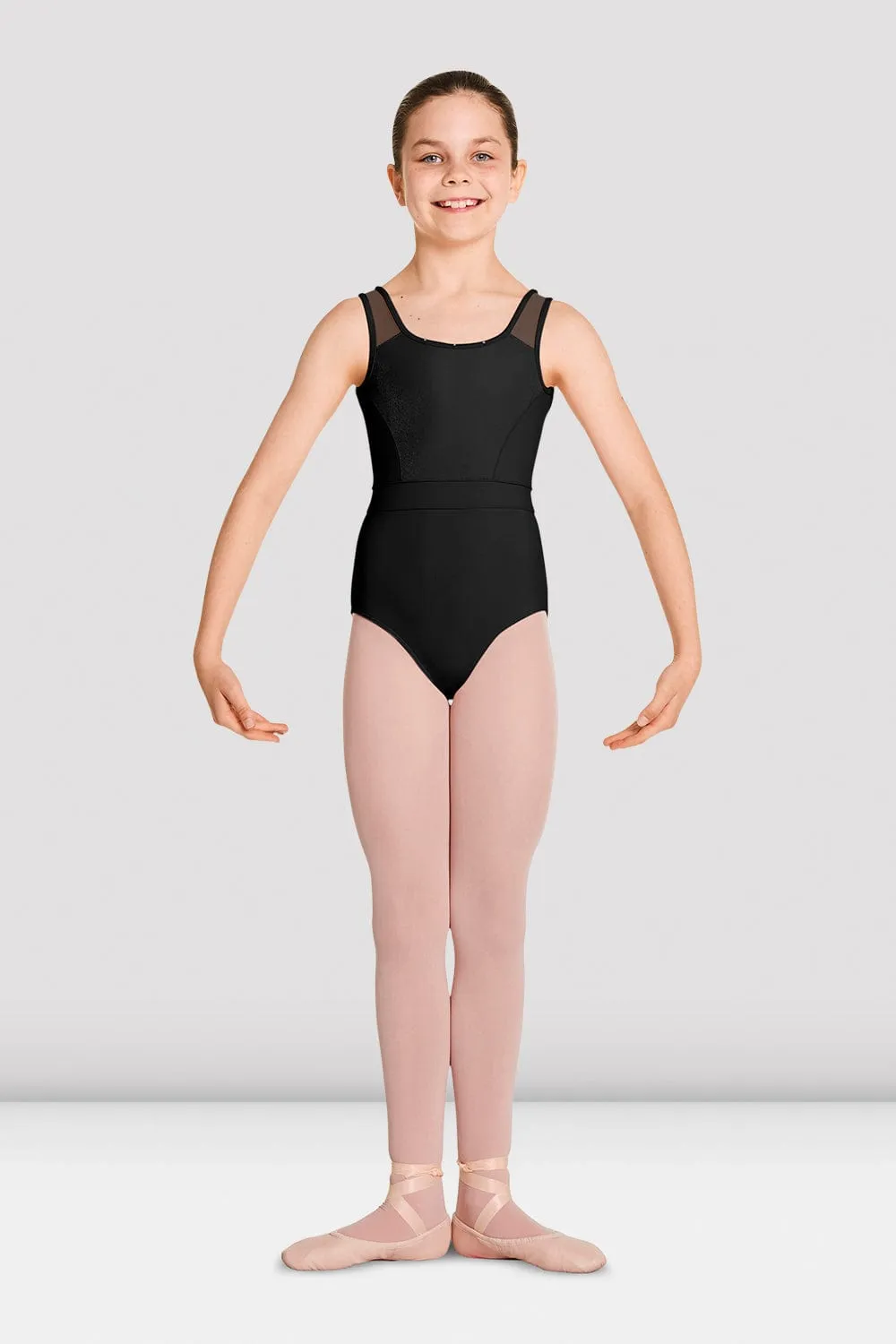 Bloch M457C Mirella Velvet Tank Mesh Back Leotard (Child)