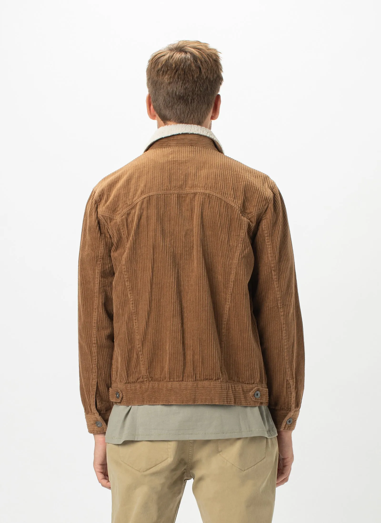 B.Rigid Sherpa Collar Jacket Clay Cord