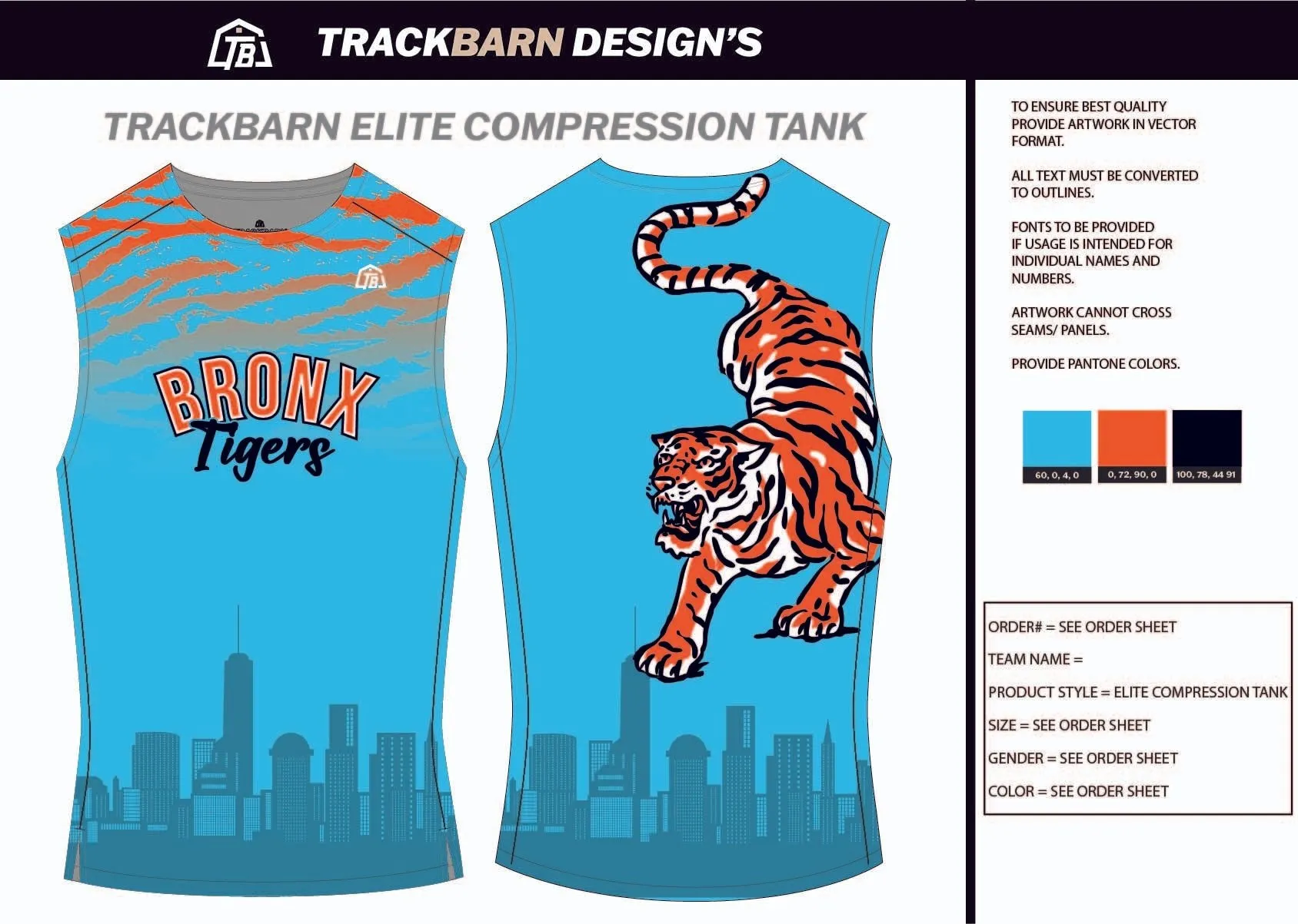 Bronx-Tigers- Youth Compression Tank