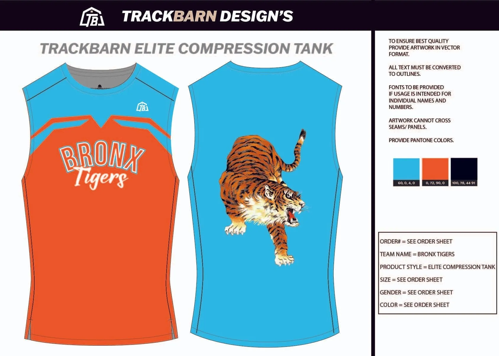 Bronx-Tigers- Youth Compression Tank