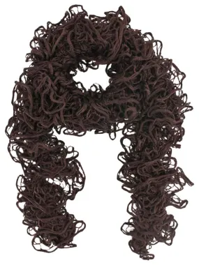 Brown Soft Wispy Lace Knit Scarf