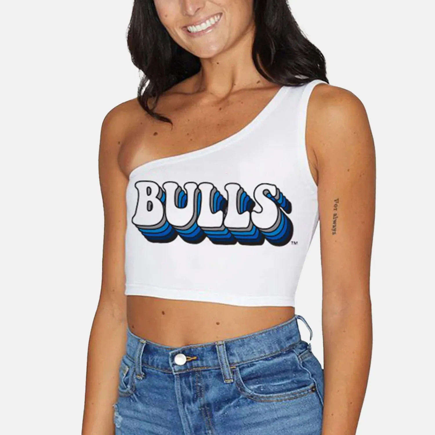 Buffalo White One Shoulder Top