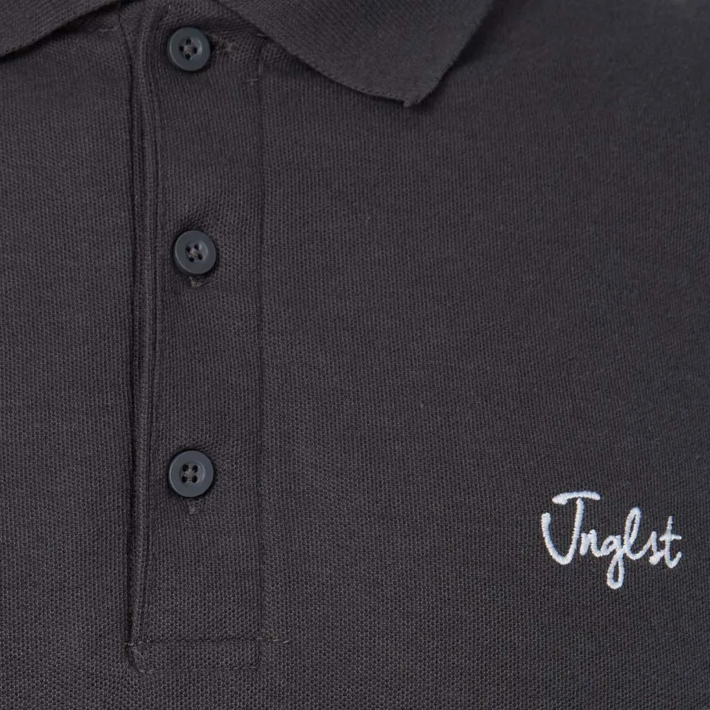 Charcoal Grey Jnglst Polo Shirt with White logo