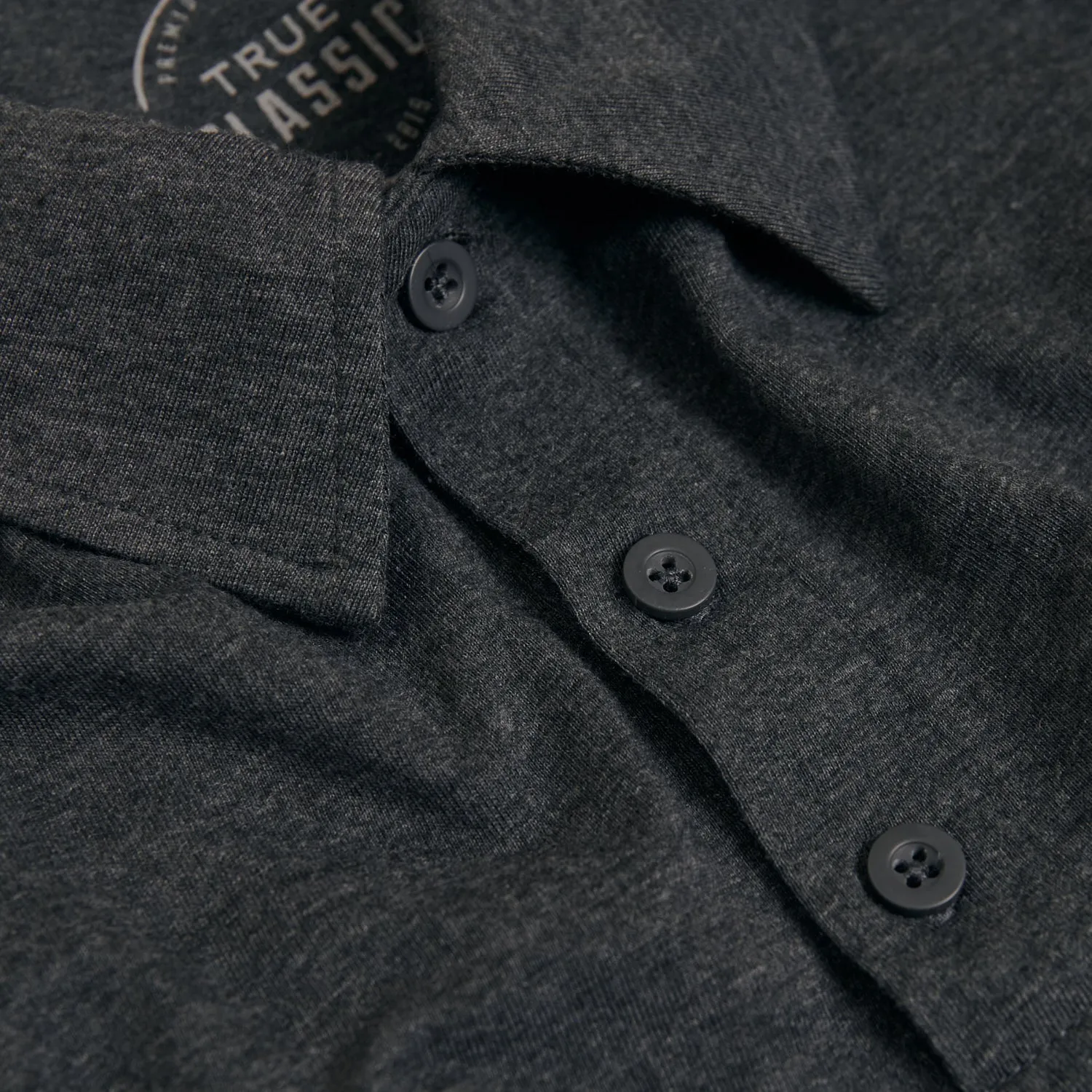 Charcoal Heather Gray Short Sleeve Polo