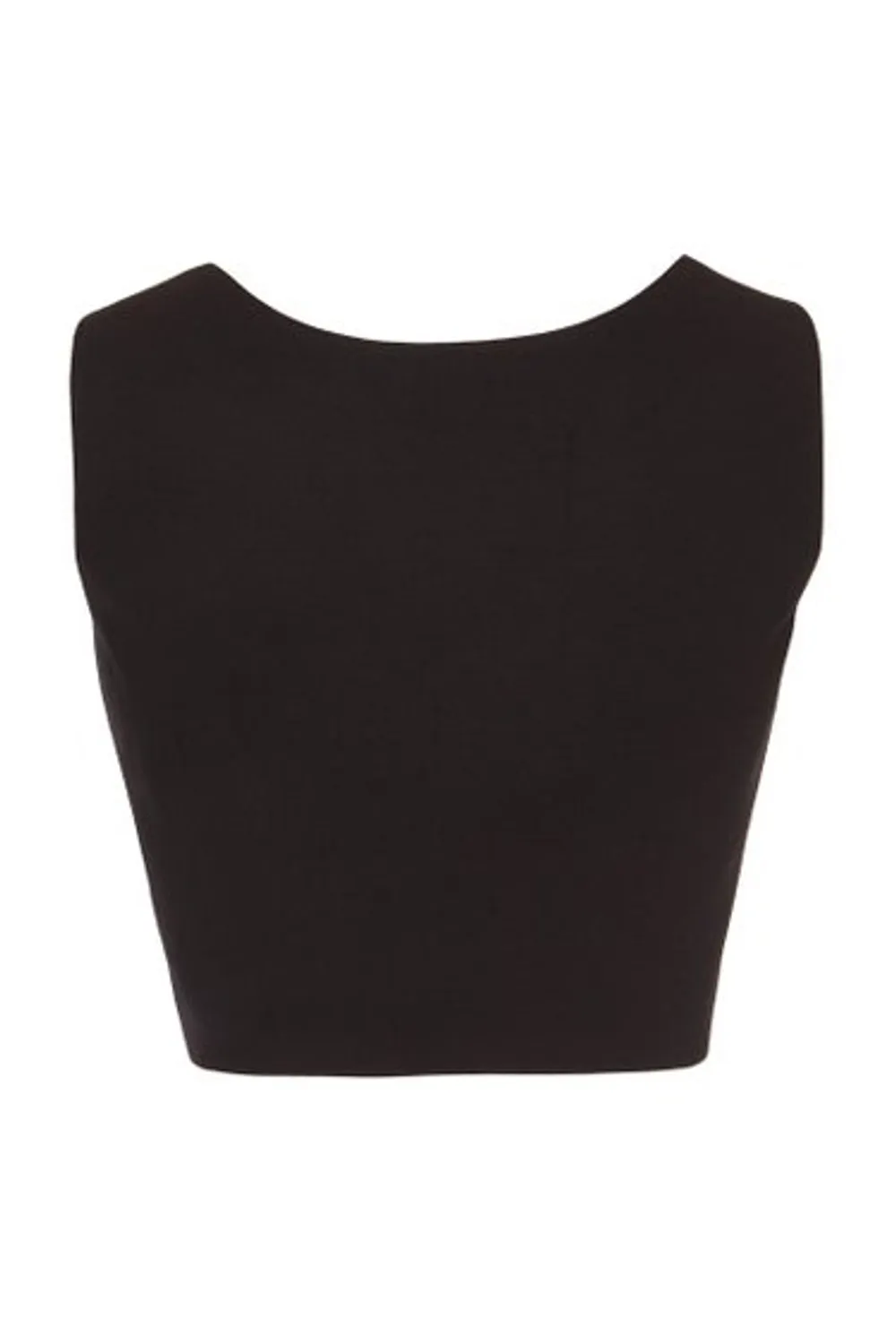 Chartreuse Black Cropped Cotton Top