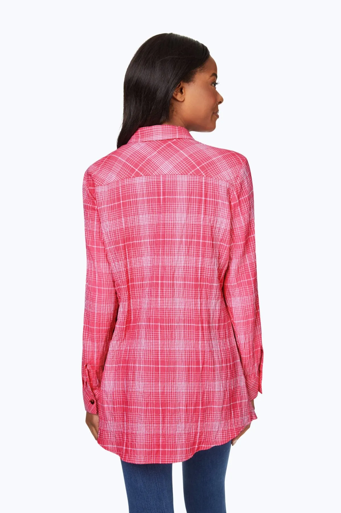 Cici Long Sleeve Plaid Perfection Tunic