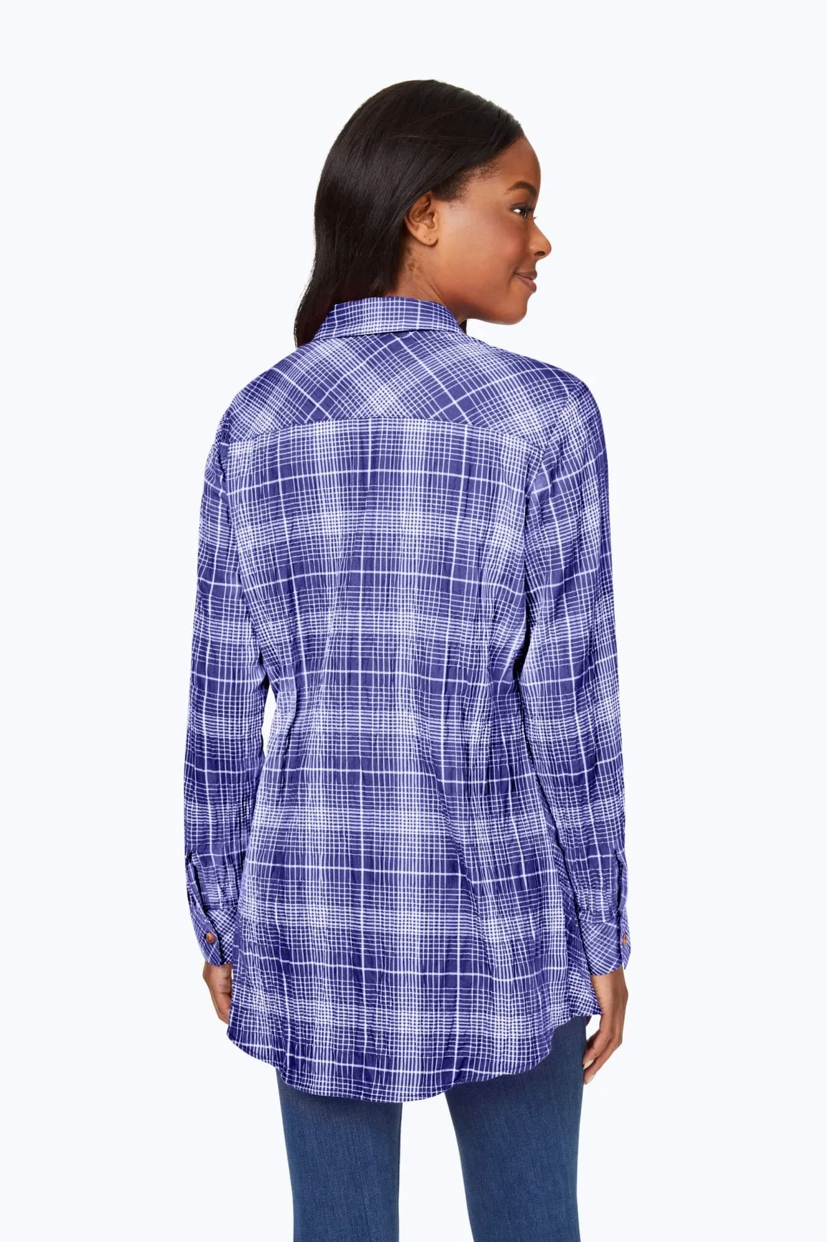 Cici Long Sleeve Plaid Perfection Tunic