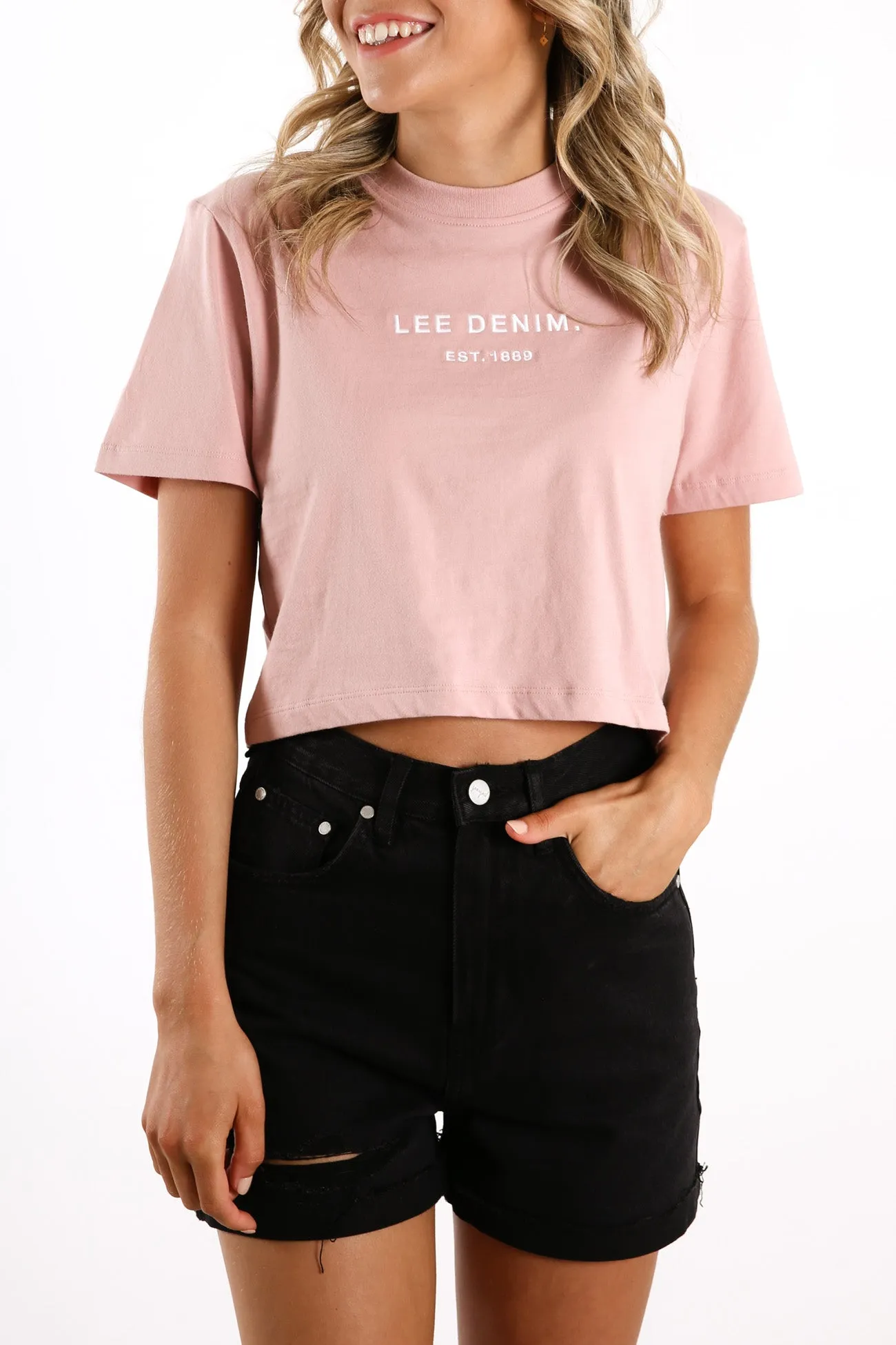 Classic Crop Tee Rosebud