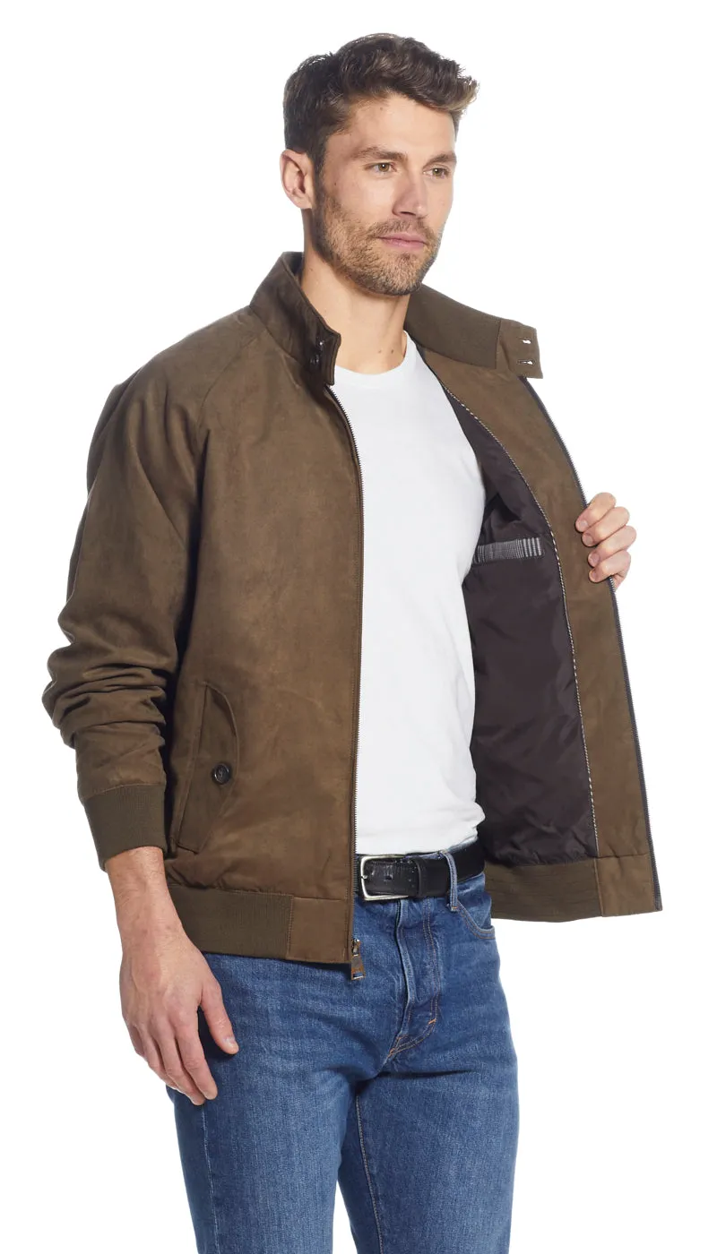 CLASSIC MICROSUEDE BARACUTA JACKET