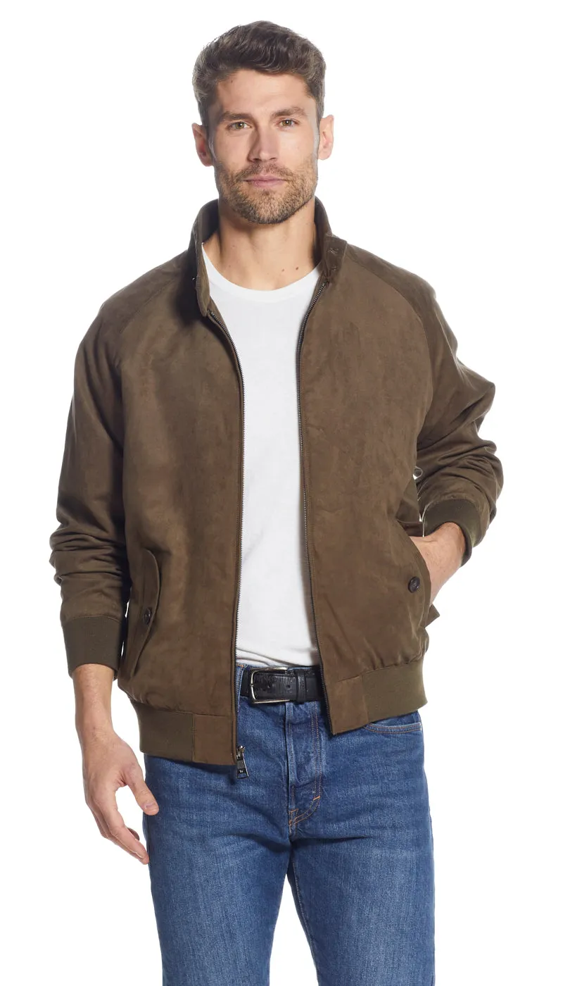 CLASSIC MICROSUEDE BARACUTA JACKET