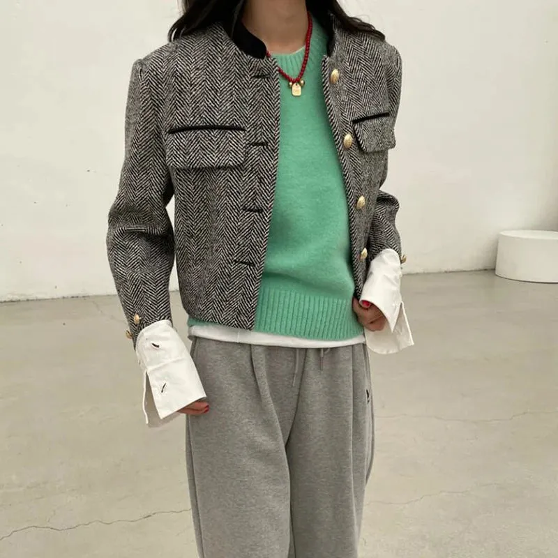 Coat for Women, Spring,  Thin Cropped Jacket.