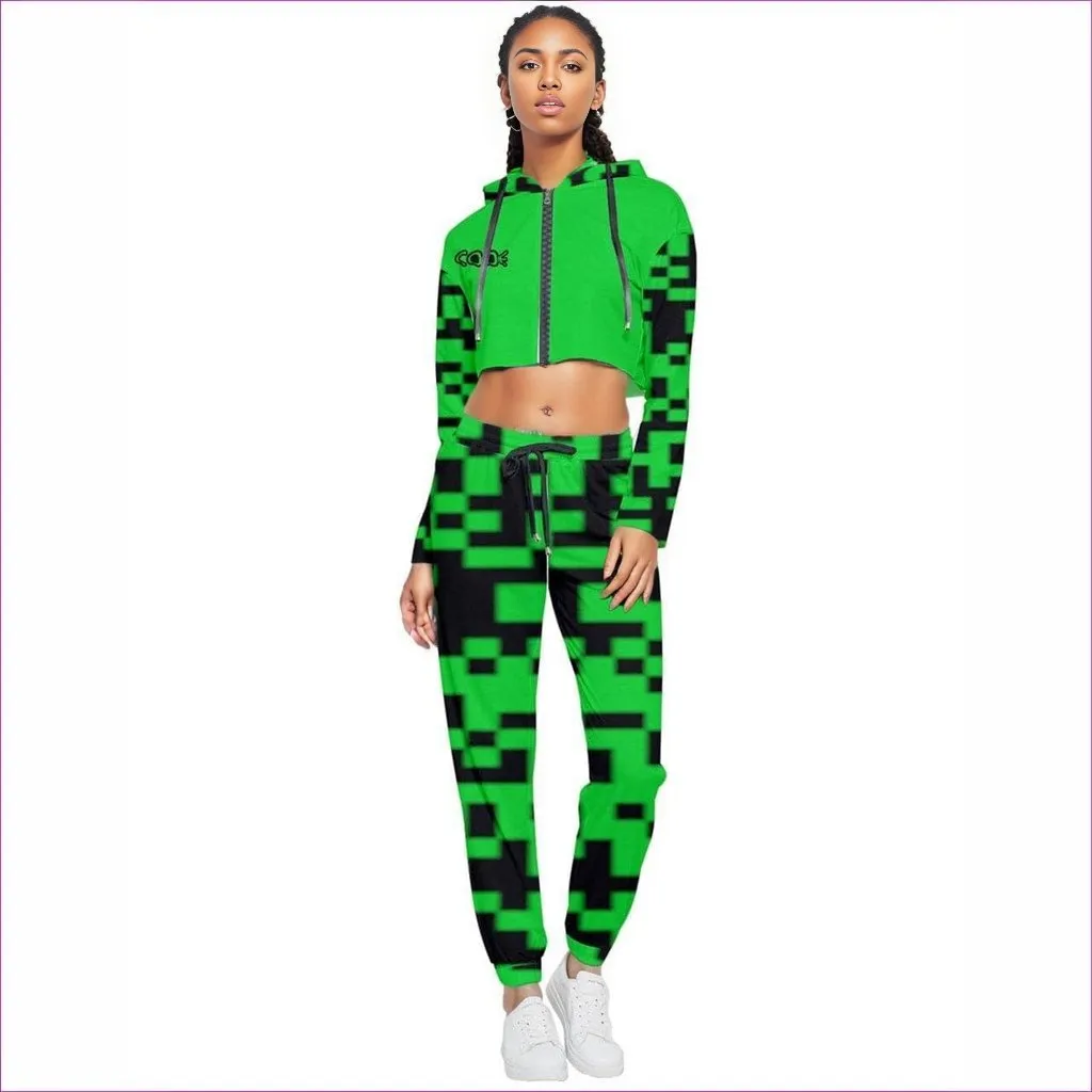 Code Clothing Cropped Zip Up Lounge Set - 5 colors