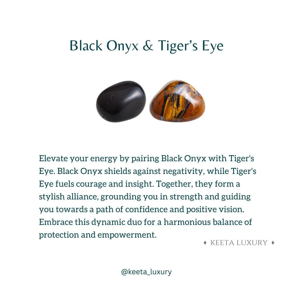 Colorist - Mix Tiger Eye and Onyx Bead Bracelet