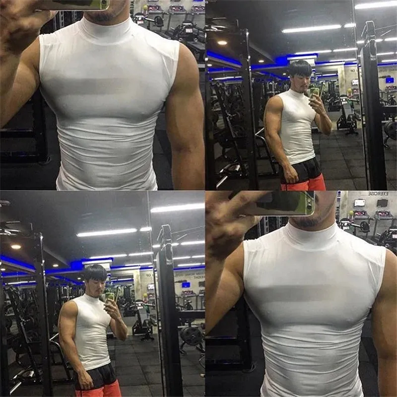 Compression Gym Sleeveless Shirt Workout Tank Top Men