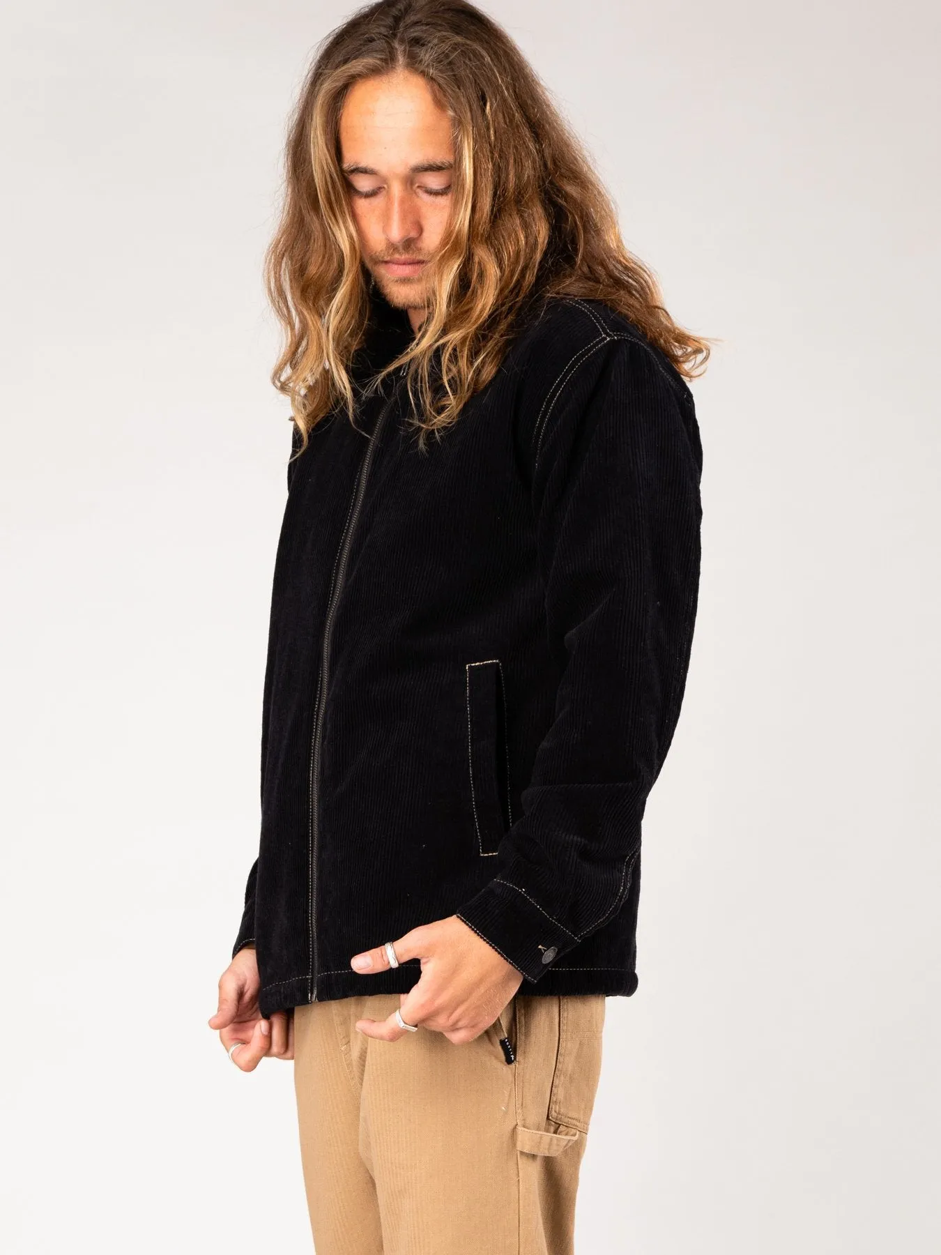 Coop Corduroy Jacket - Black Fennel