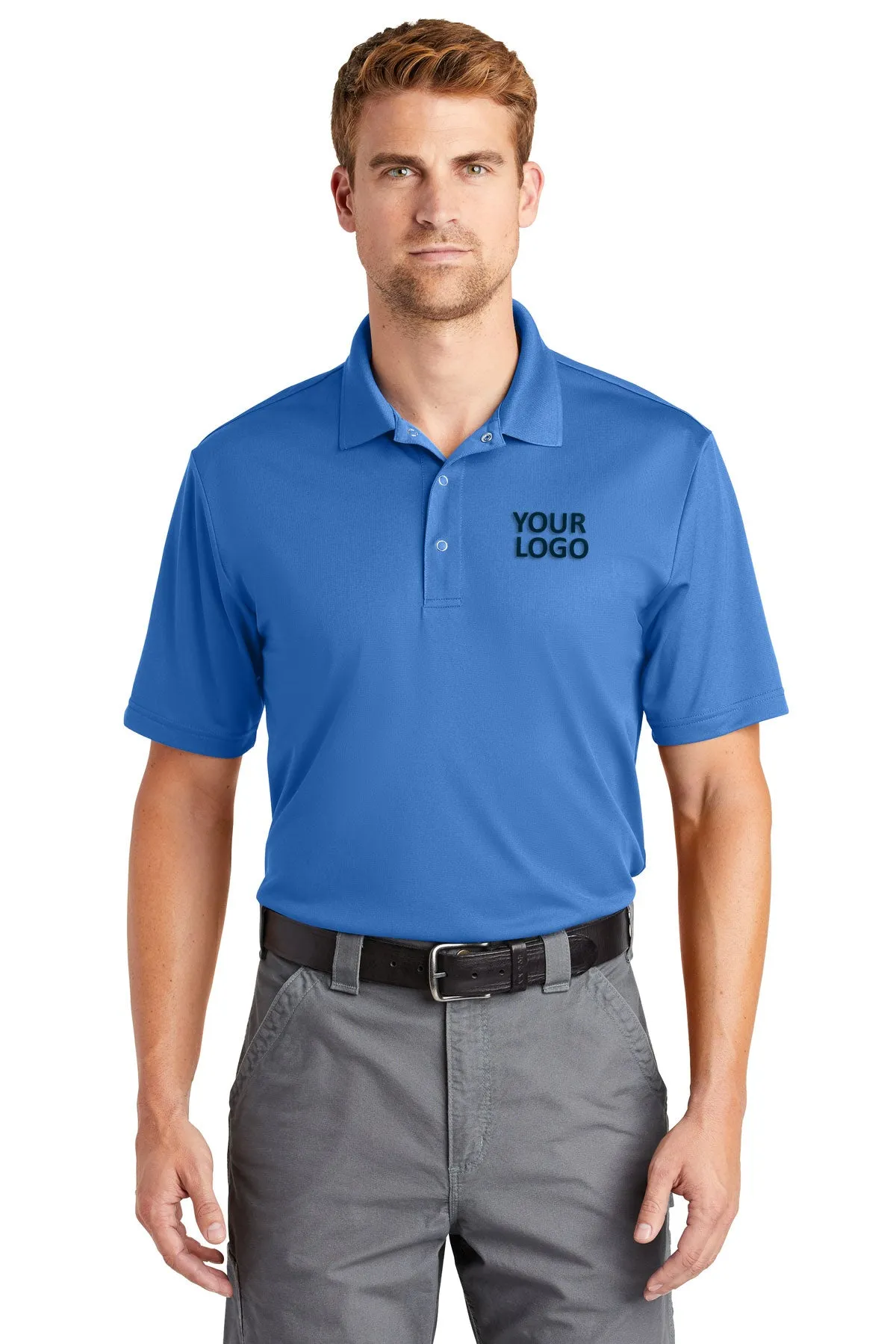 CornerStone Micropique Gripper Polo, Blue Lake