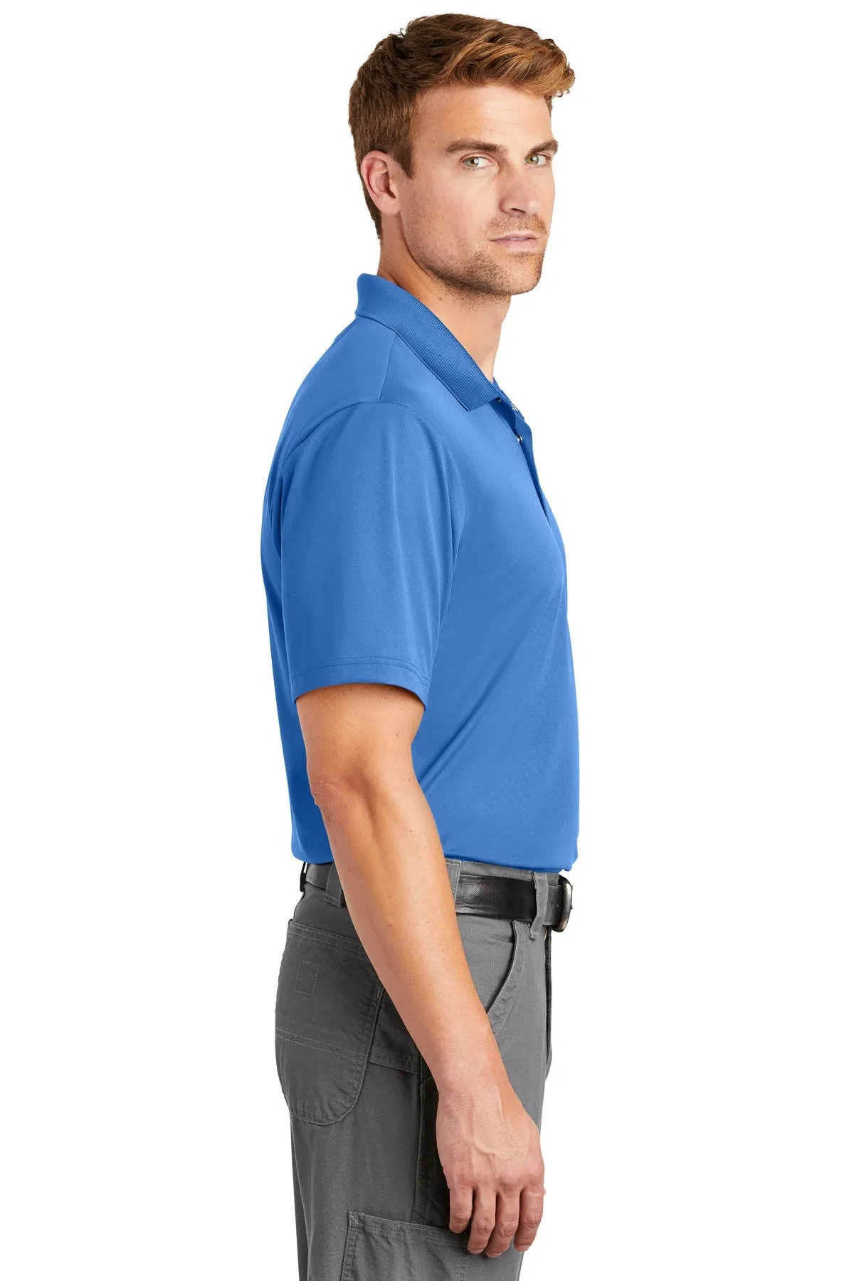 CornerStone Micropique Gripper Polo, Blue Lake