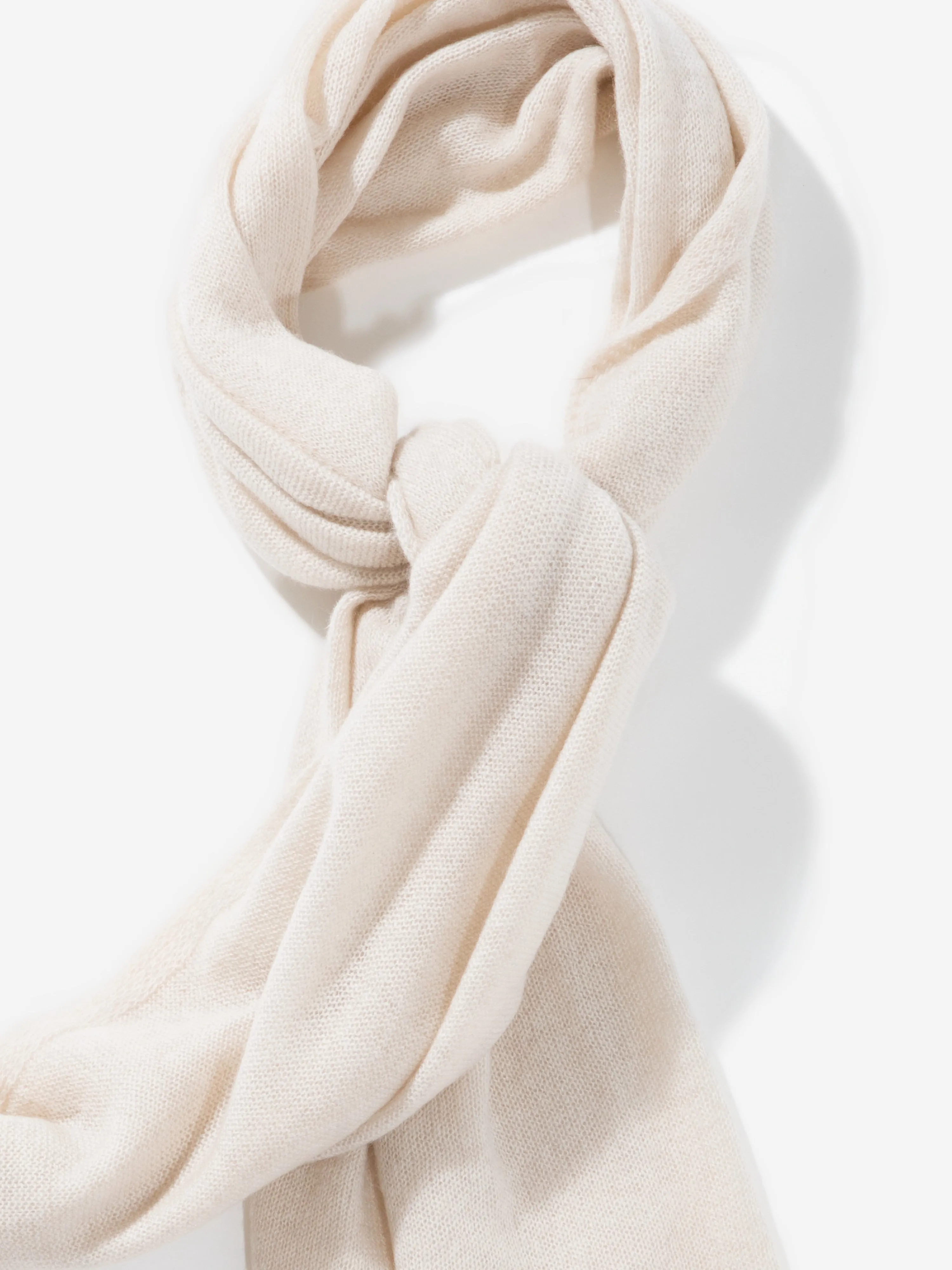 Cream Beige Cashmere Scarf