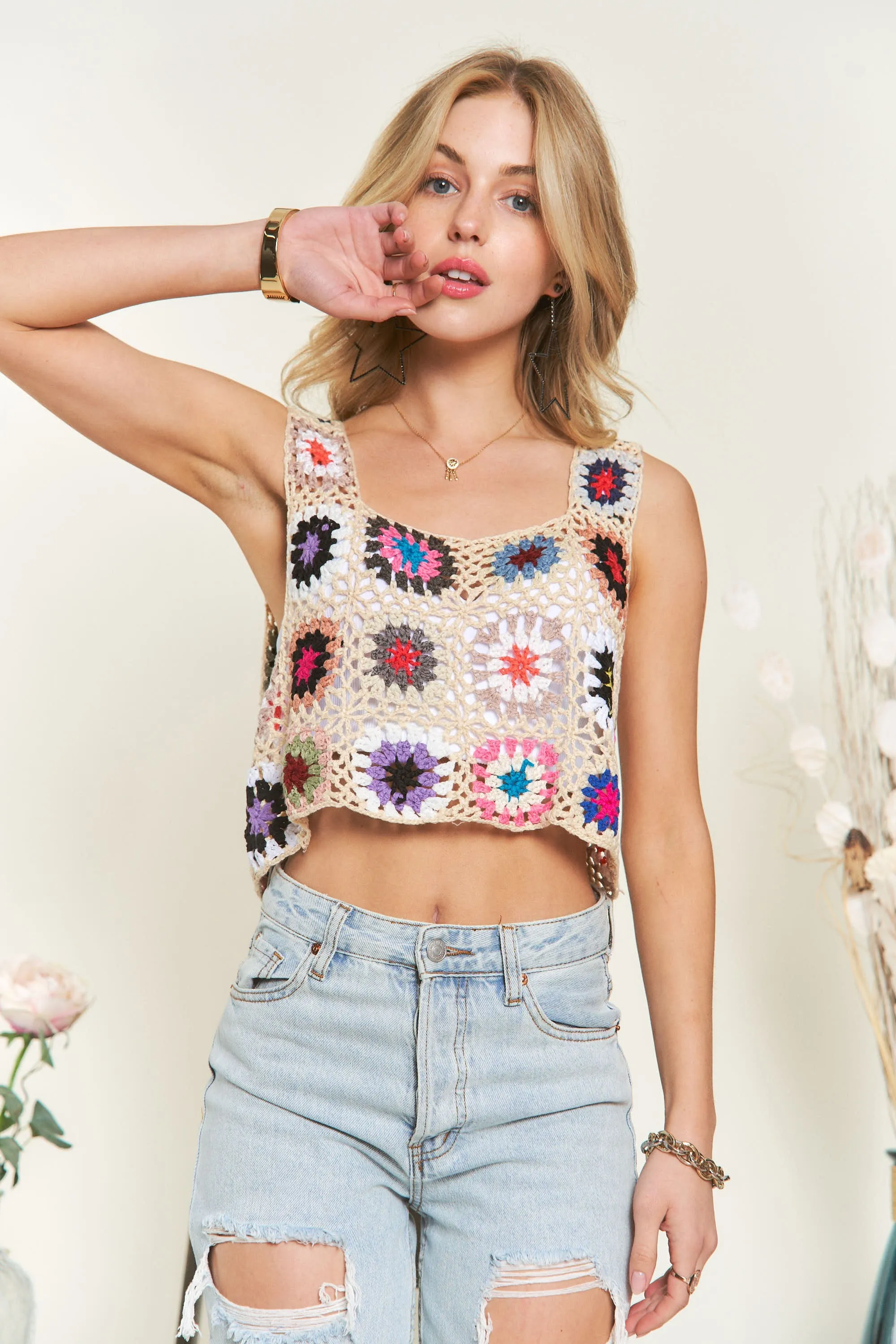 Crochet Knit Crop Top