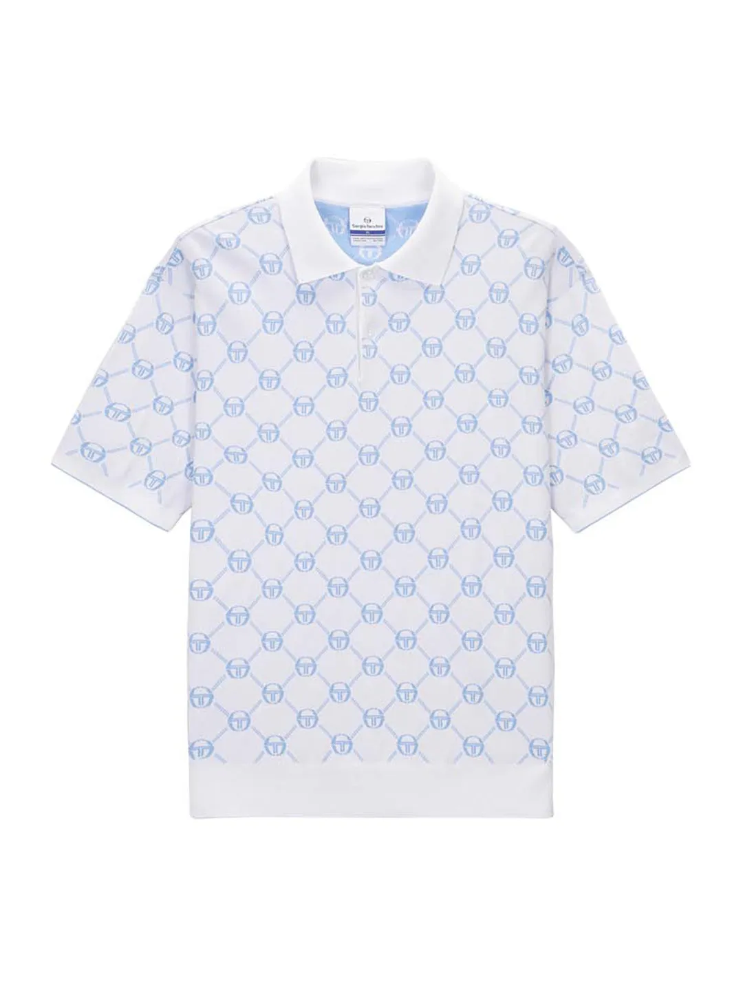 Daily Monogram Knit Polo- Off White