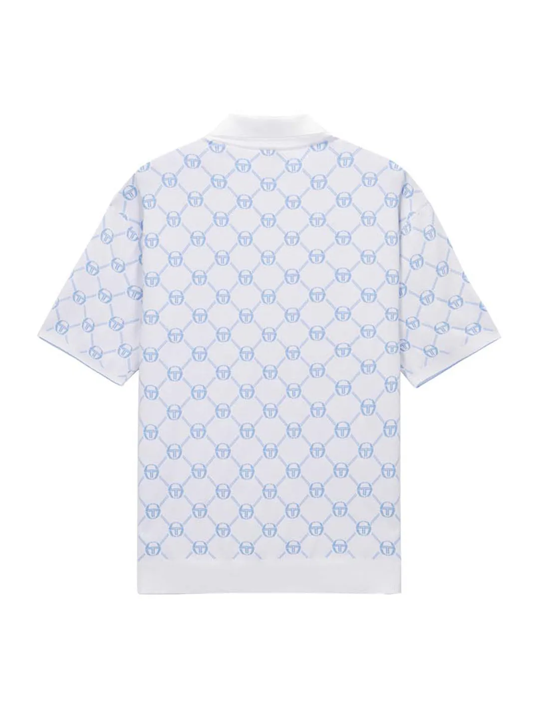 Daily Monogram Knit Polo- Off White