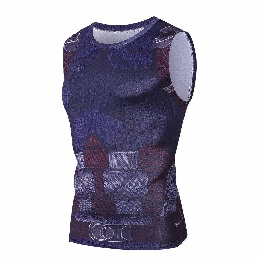 Dark CAPTAIN AMERICA Compression Tank Top