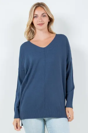 DARK TEAL SIDE SLIT ULTRA SOFT TUNIC