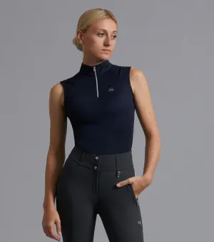 Derina Ladies Technical Sleeveless Riding Top Navy