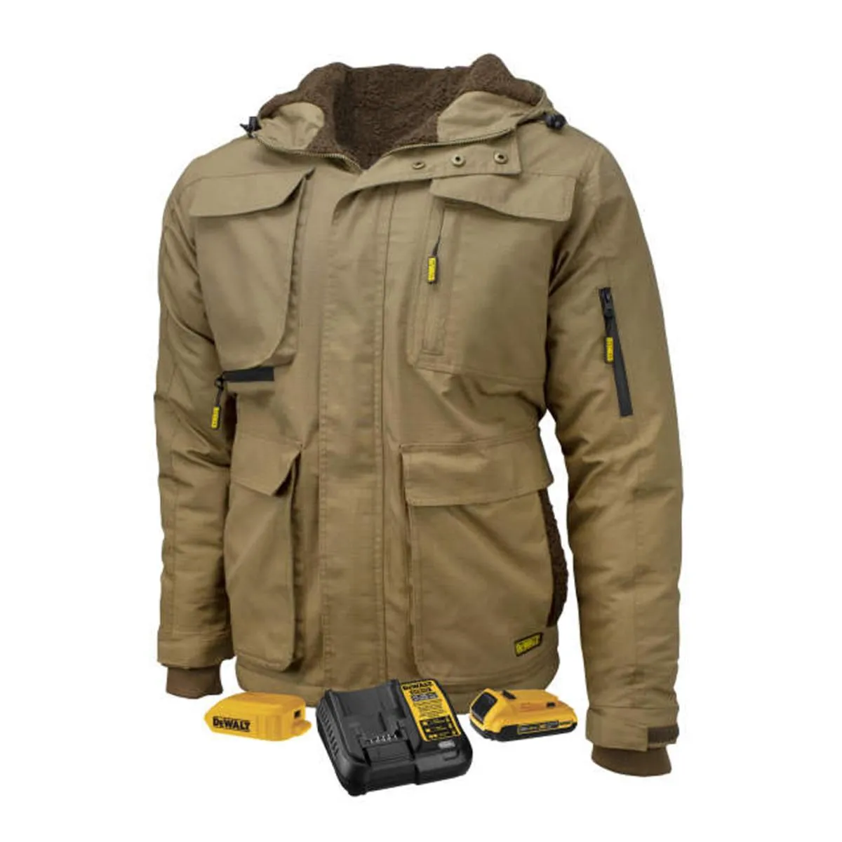 DeWalt Men's Heavy Duty Ripstop Heated Jacket with Battery (Medium)