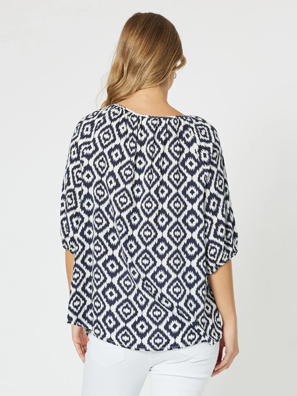 Diamond Tunic Top - Marine