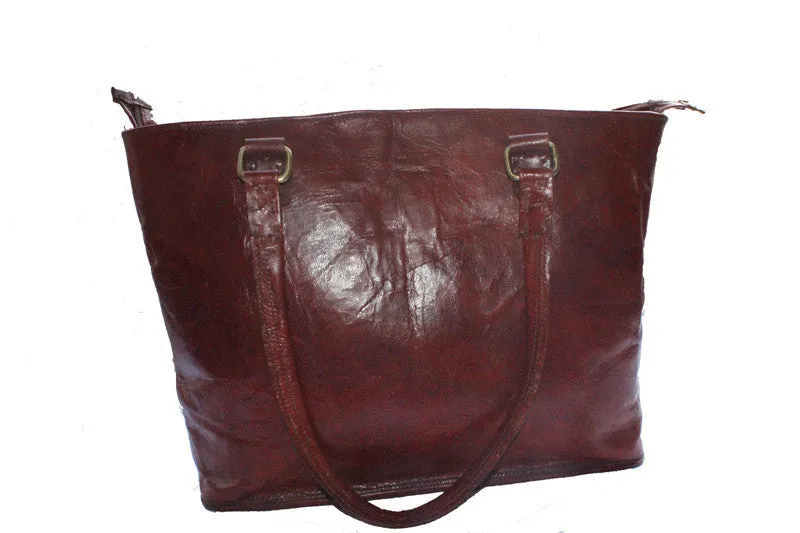 Distressed Leather Women's Tote