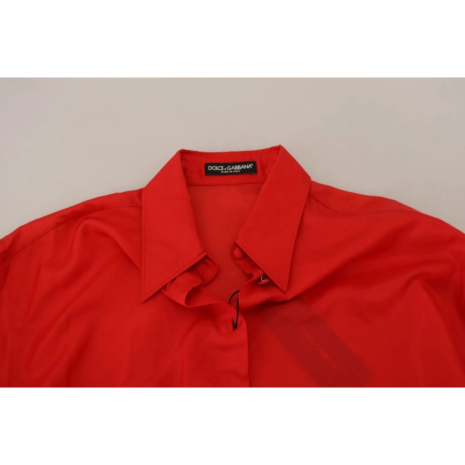 Dolce & Gabbana Elegant Silk Collared Long Sleeve Polo Top