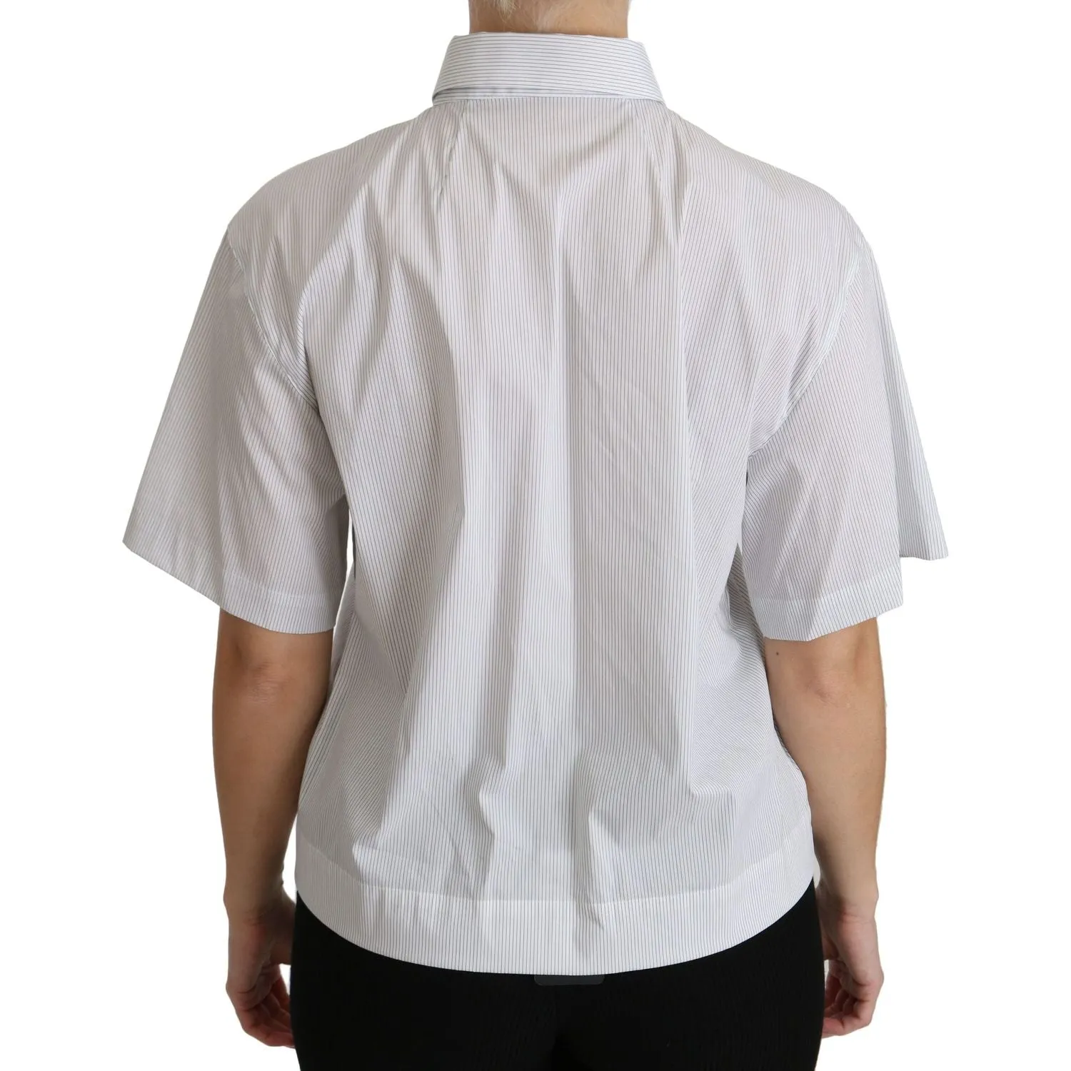 Dolce & Gabbana Elegant White Cotton Polo Top