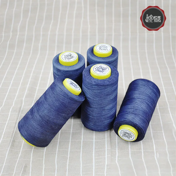 Eco-friendly indigo denim sewing thread（sample）