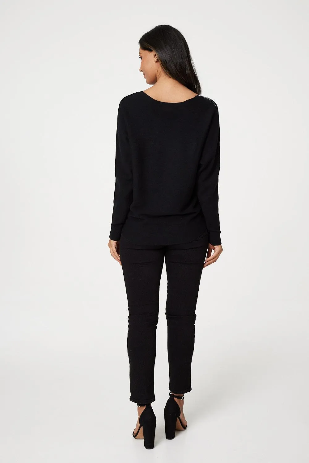 Embellished Front Knit Jumper