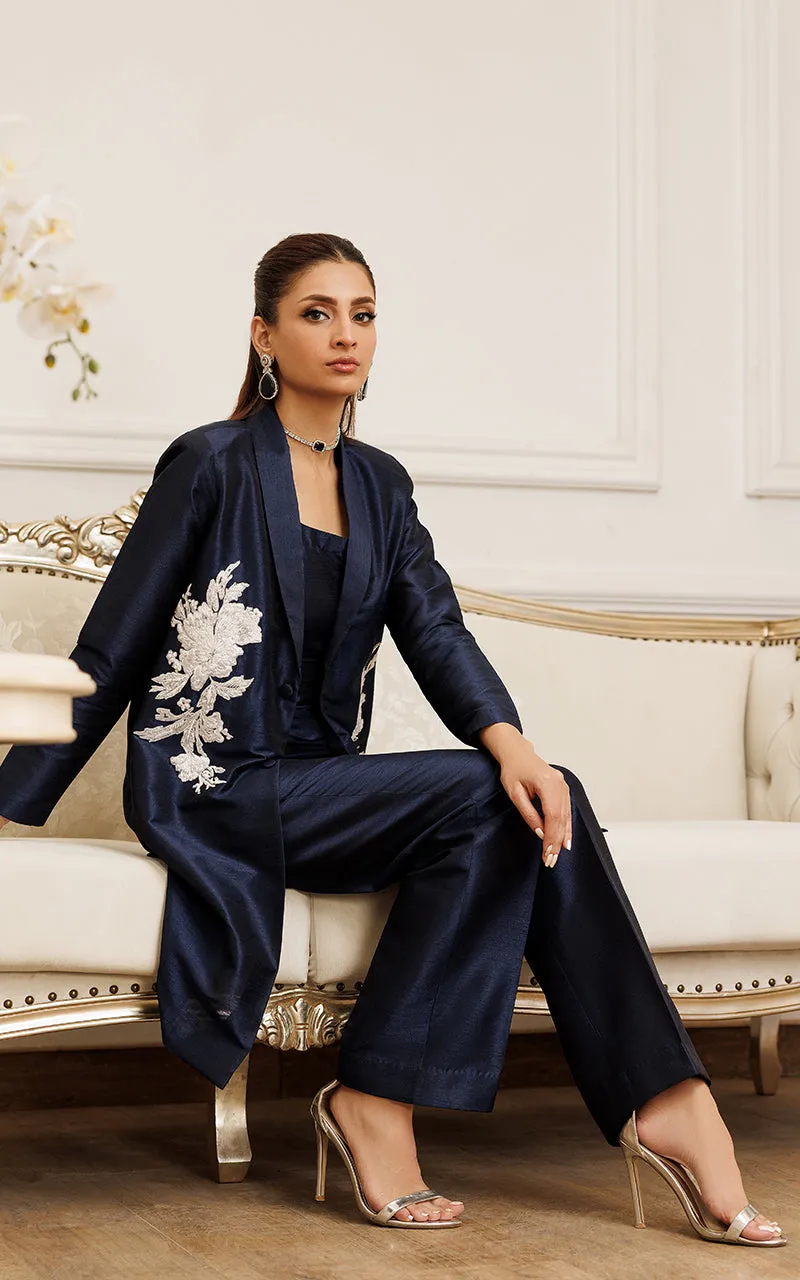 Embroidered Jacket With Trouser