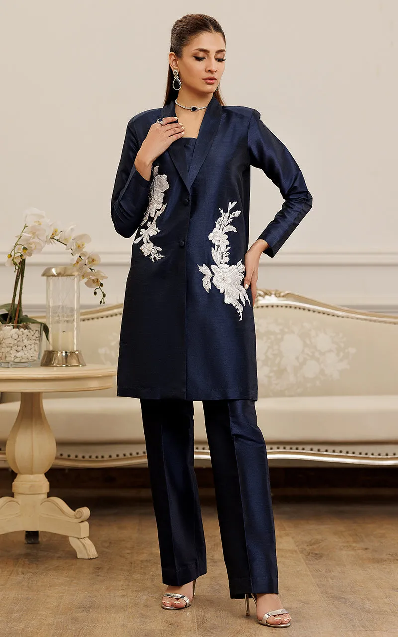 Embroidered Jacket With Trouser